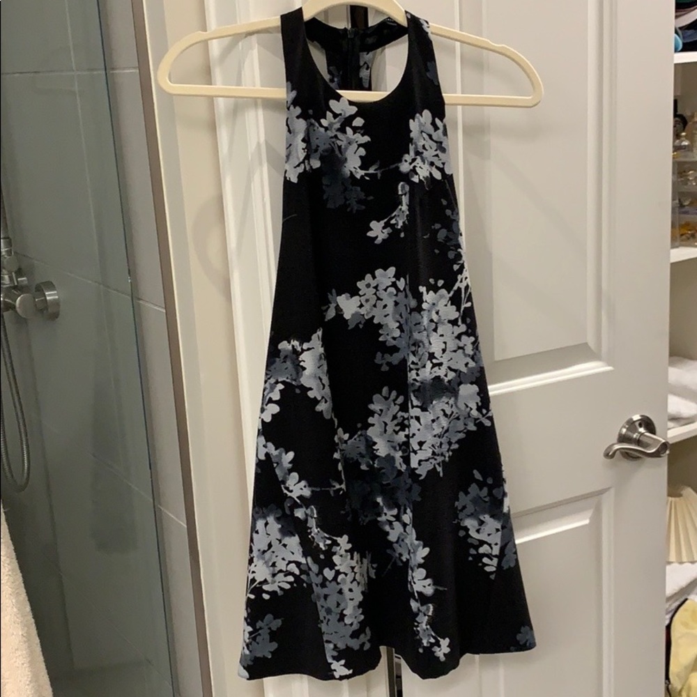 Olivaceous floral mini dress